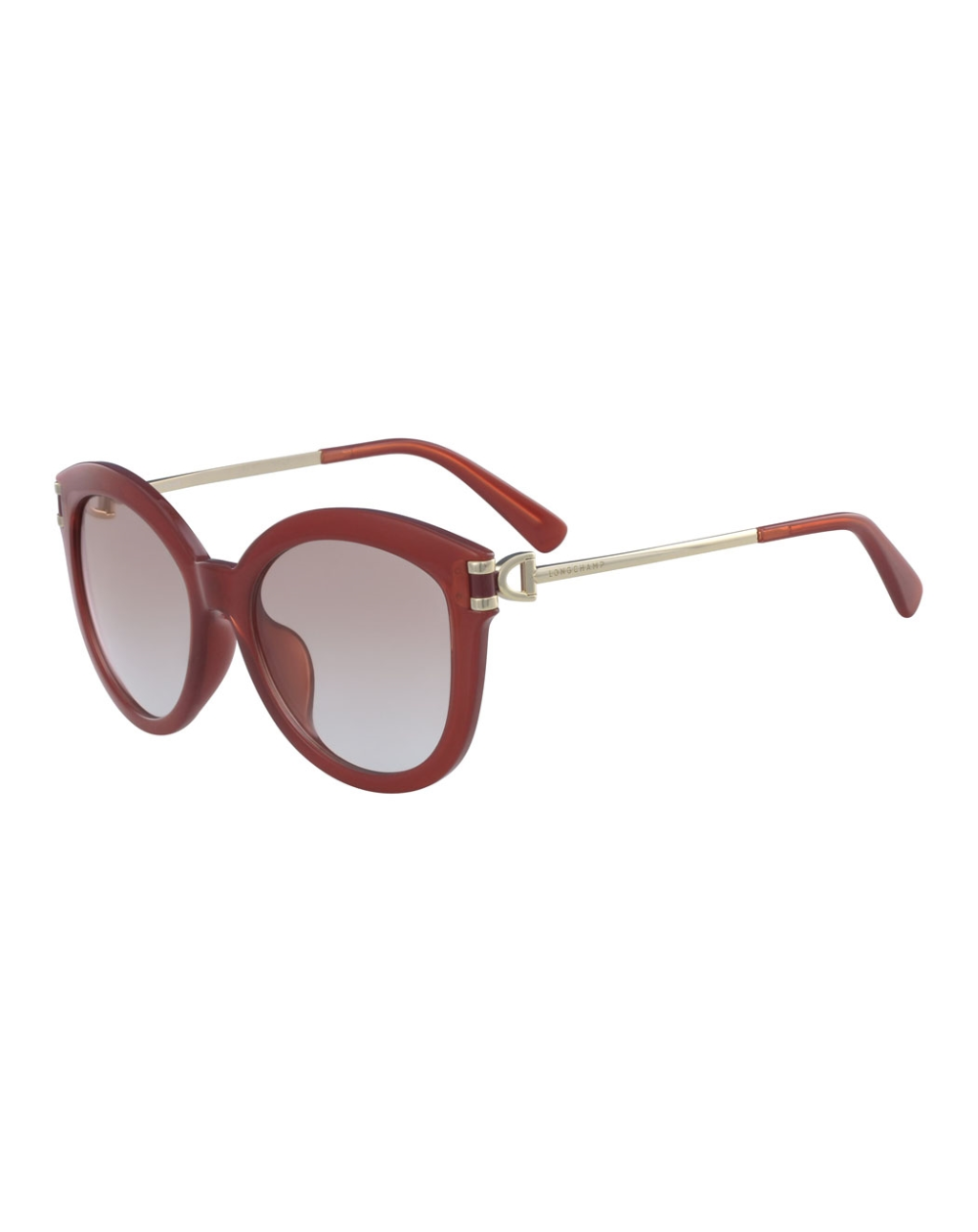 Longchamp Paris Orange/Gold Women's Sunglasses - LO604SA