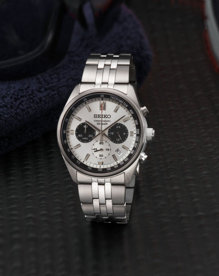 Seiko Chronograph Quartz "Panda" Dial Men's Watch - SSB425P1