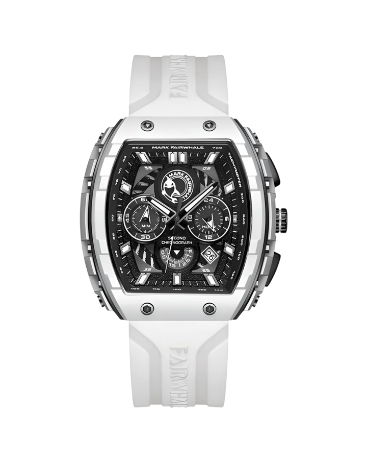 Mark Fairwhale Voltron White Strap Quartz Mens Watch - FW-5670-W