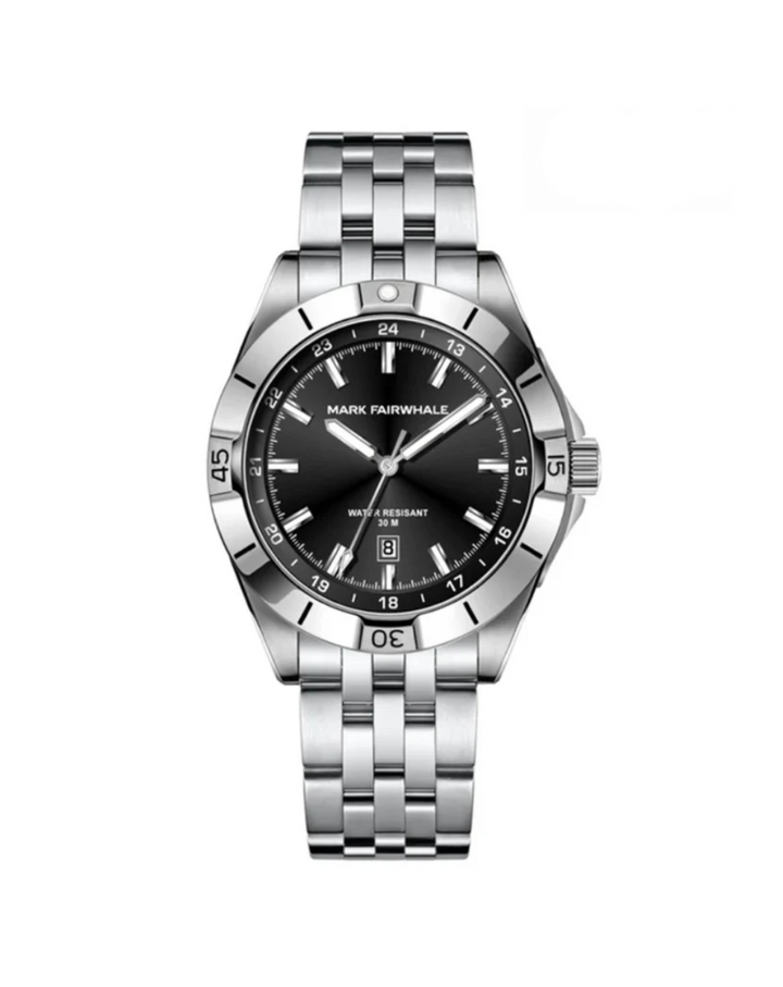 Mark Fairwhale Elegant Black Dial Mens Quartz Watch - FW-5810-B