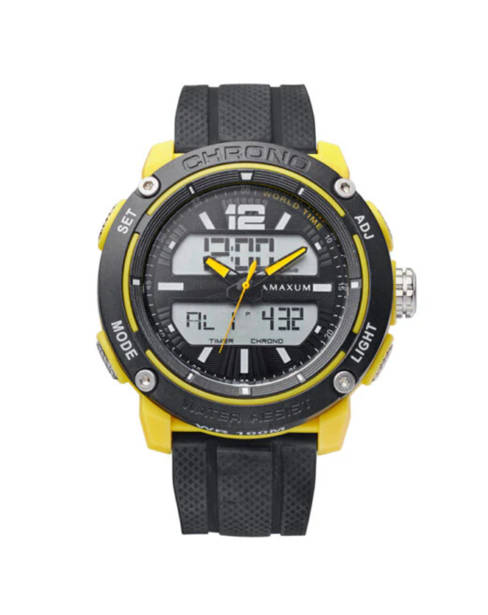 Maxum Conquest Digital Yellow/Black Mens Watch - X2213G1