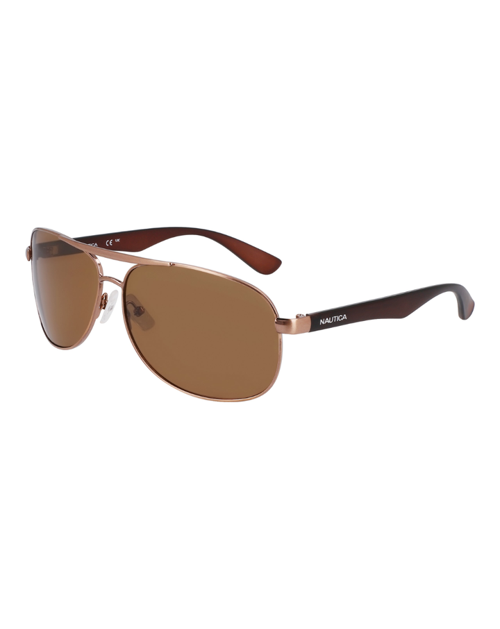 Nautica Brown Pilot Style Mens Sunglasses - N2245S.200.63/13