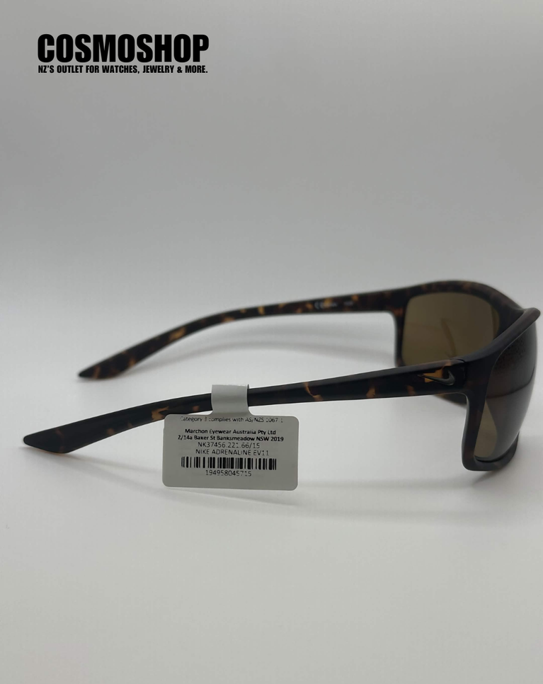 Nike Adrenaline Matte Brown Tortoise Brown Mens Sunglasses - EV1112/66