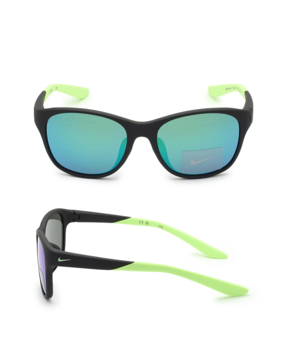 Nike Matte Black/Green Mirror Child Sunglasses - NKFV2352.10.51/16