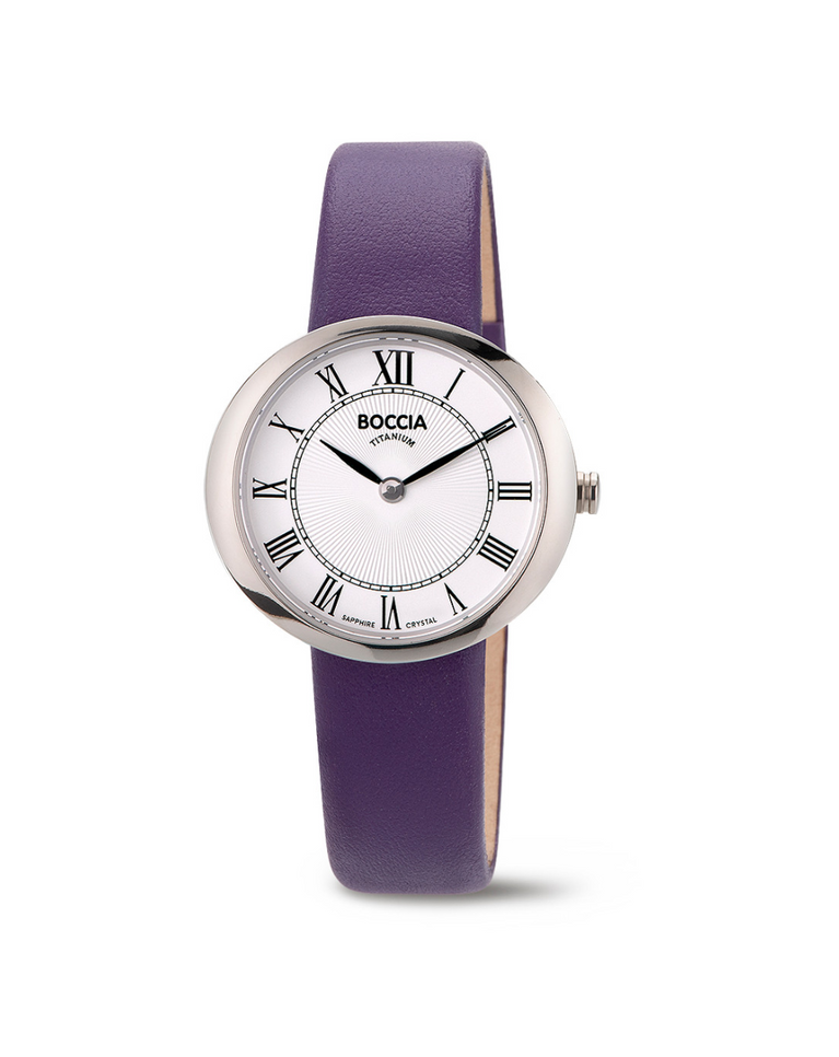 Boccia Titanium Purple Leather Ladies Watch - 3344-02 **CLEARANCE**