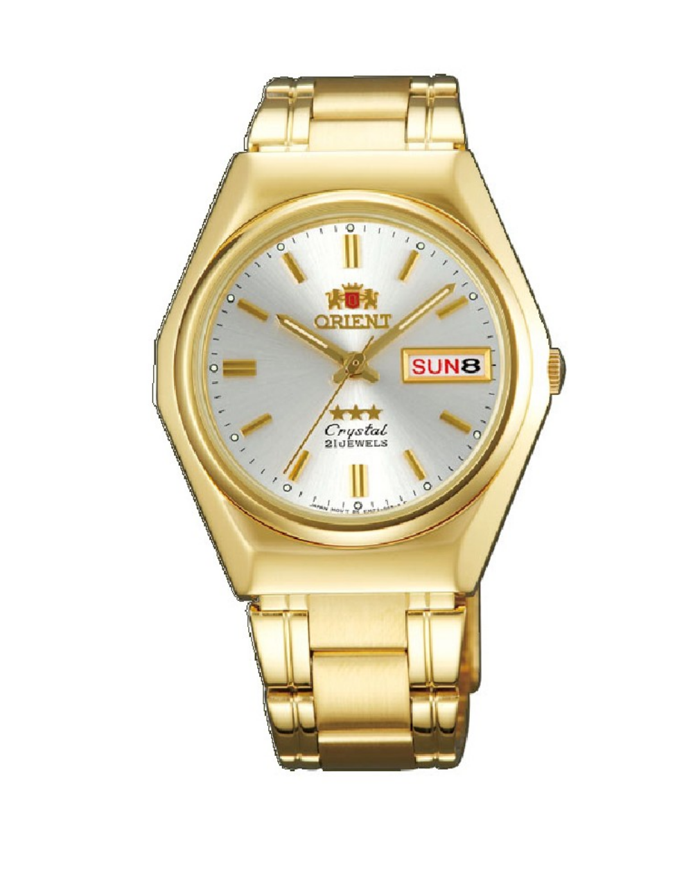 Orient Unisex 21 Jewels Gold Automatic Watch - SAB06002W8-B