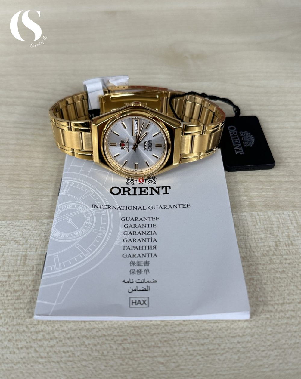 Orient Unisex 21 Jewels Gold Automatic Watch - SAB06002W8-B