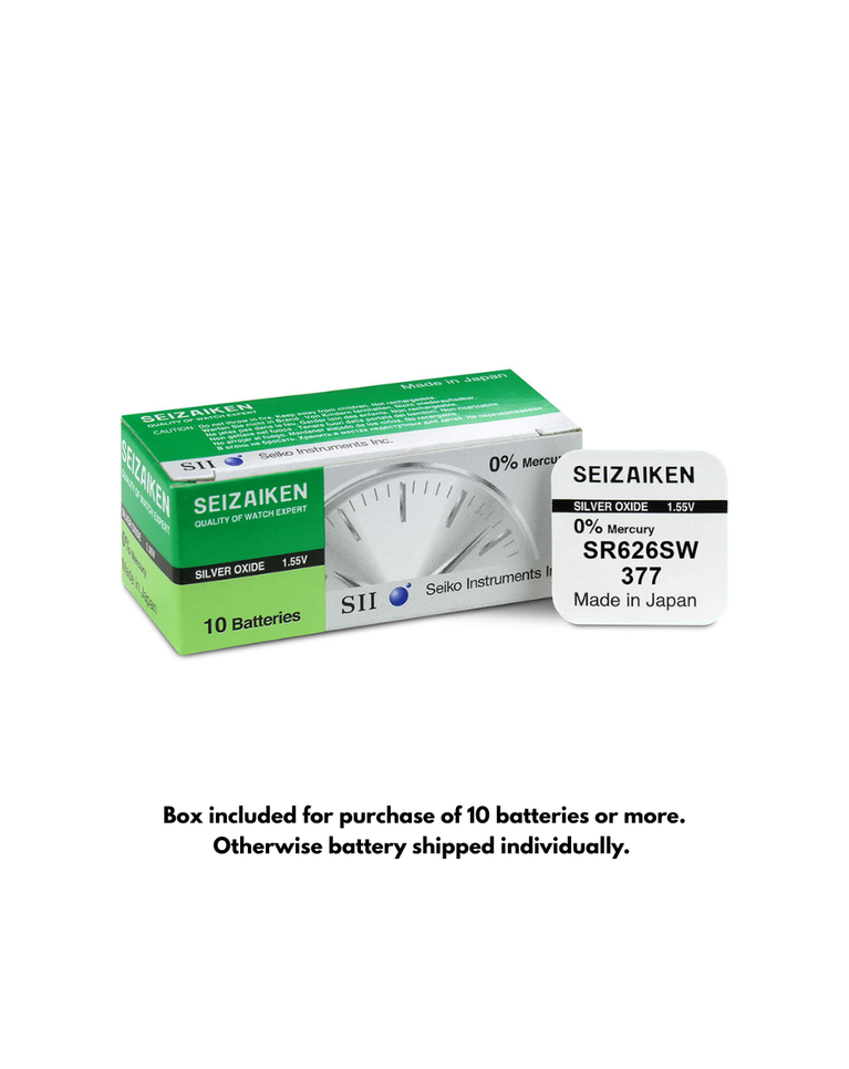 Seiko Seizaiken Japanese Watch Battery - SR626SW (10 PACK)