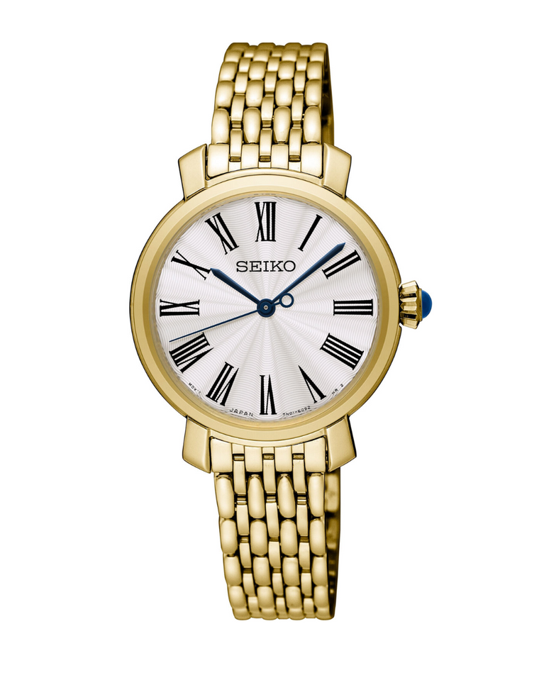 Seiko Gold Analog Quartz Ladies Watch - SRZ498P1