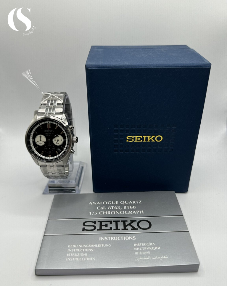 Seiko Chronograph Quartz Black Dial Men's Watch - SSB429P1