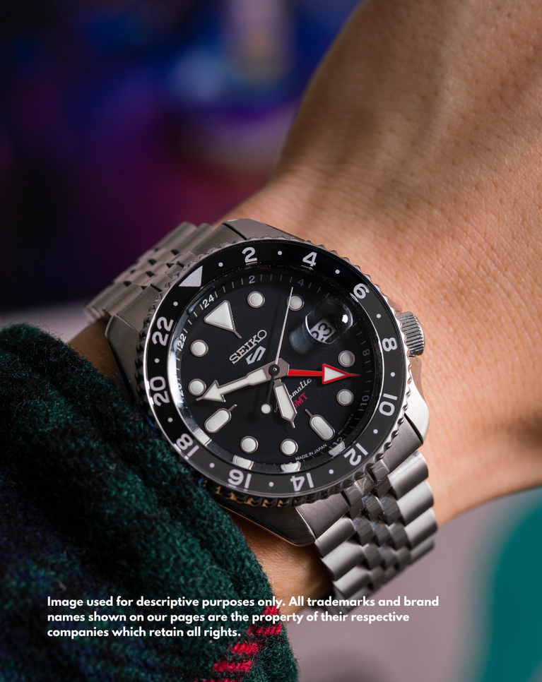 Seiko 5 Sports SKX Black GMT Men's Automatic Watch - SSK001