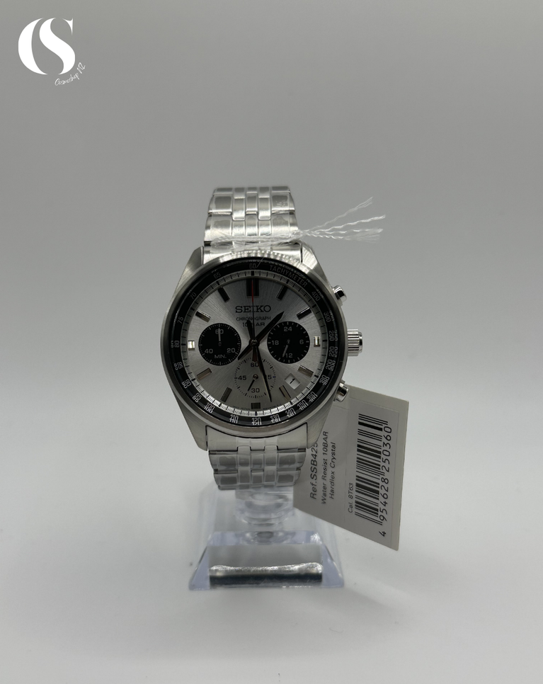 Seiko Chronograph Quartz "Panda" Dial Men's Watch - SSB425P1