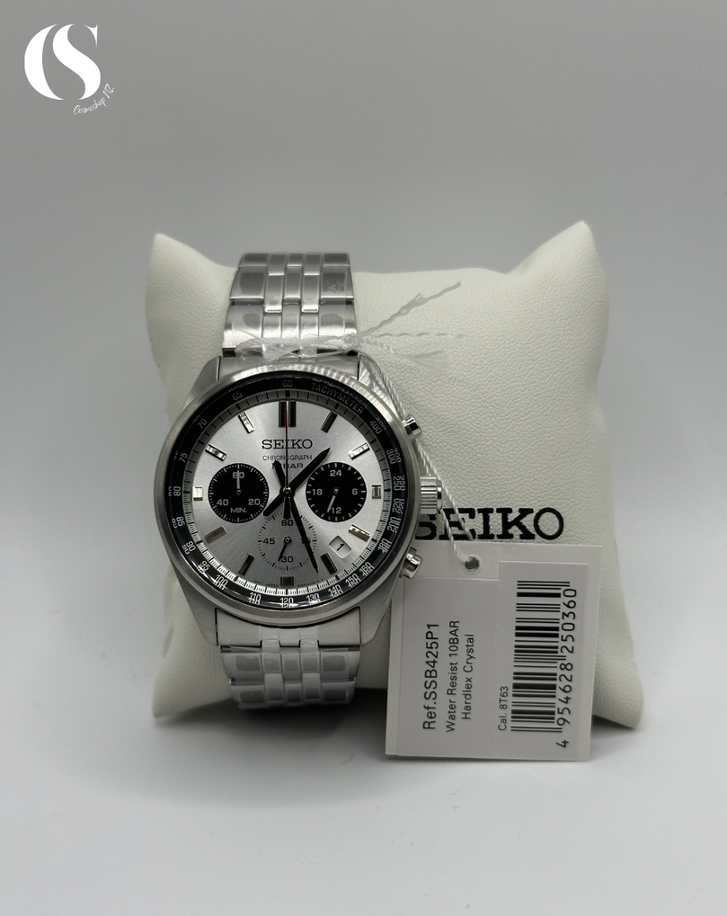 Seiko Chronograph Quartz Panda Dial Men s Watch SSB425P1