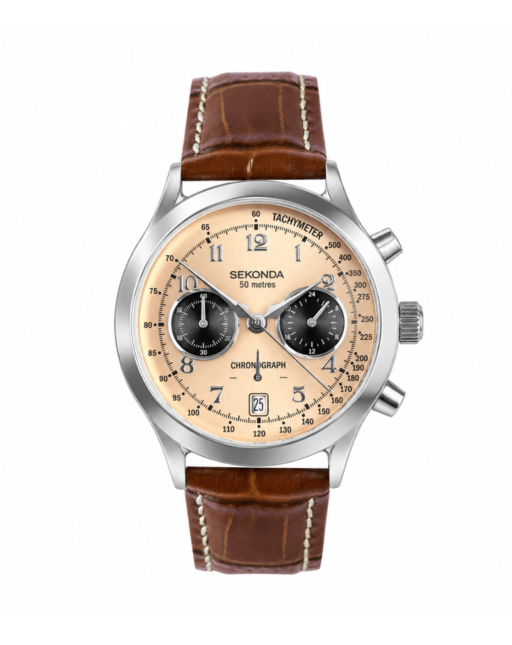 Sekonda Archer Chronograph Croc Leather Mens Watch - SK30236