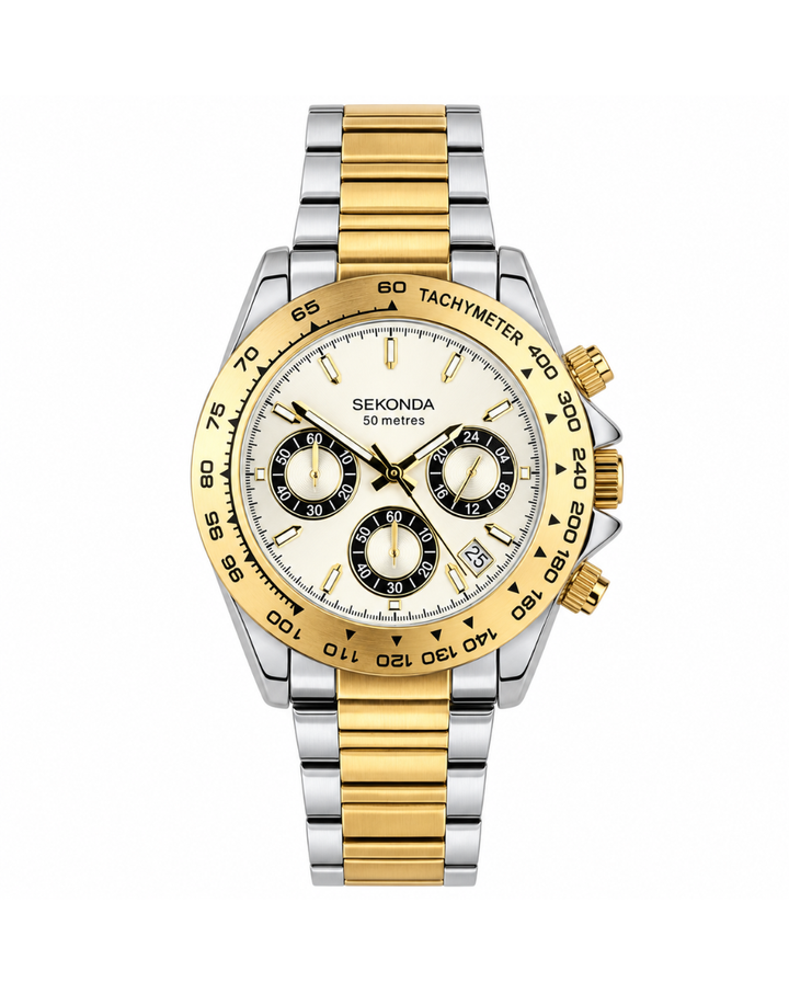 Sekonda Circuit Two Tone Chronograph Mens Watch - SK30254