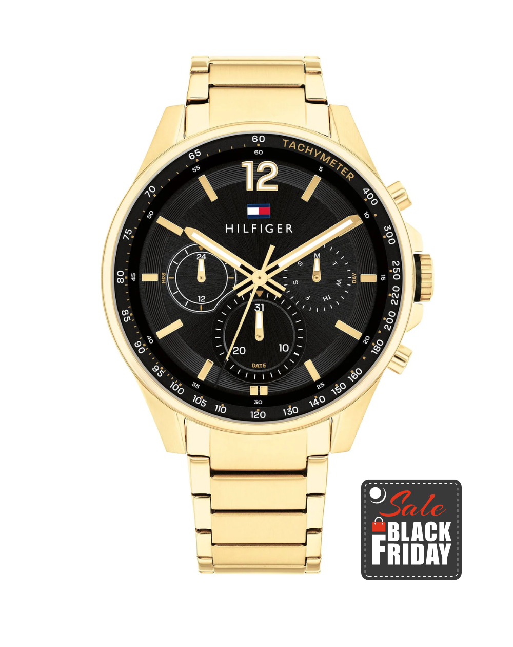 Tommy Hilfiger Gold/Black Dial Men's Watch - TH1791974