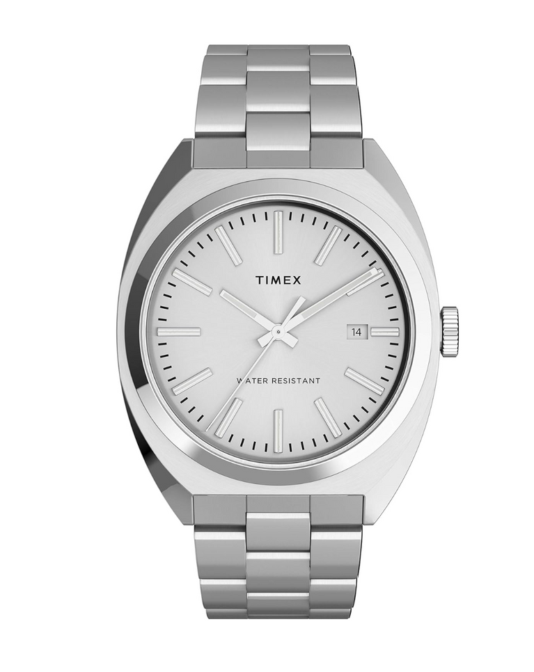 Timex Unisex Milano XL Silver Tone Watch TW2U15600