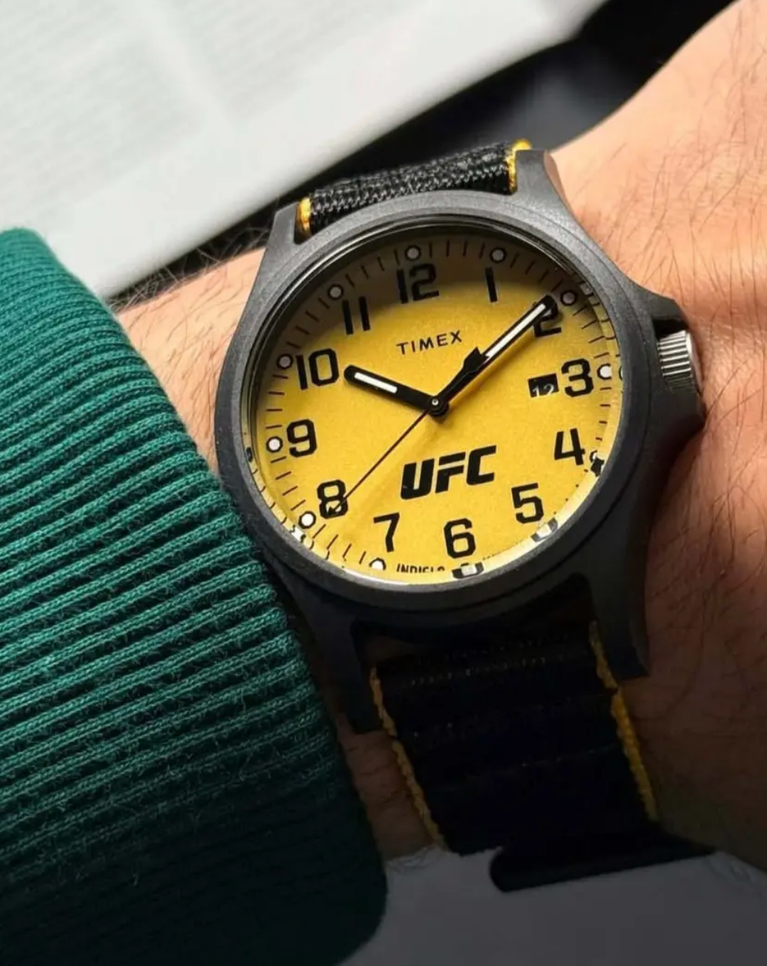 TimeX UFC Apex Nato Strap Yellow/Black Men's Watch - TW2V62200