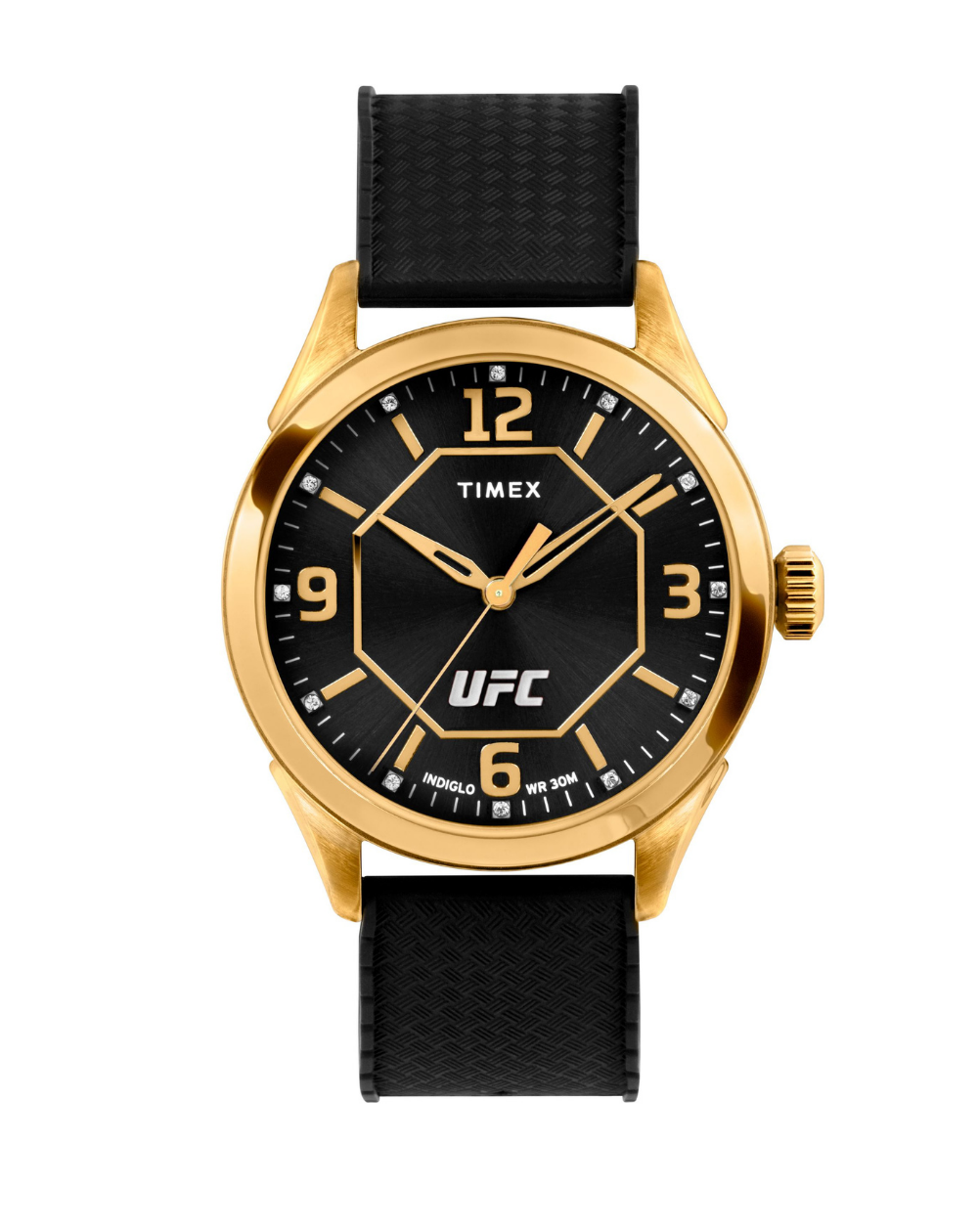 Timex Ufc Athena Gold/Black Silicone Gents Watch - TW2V56000
