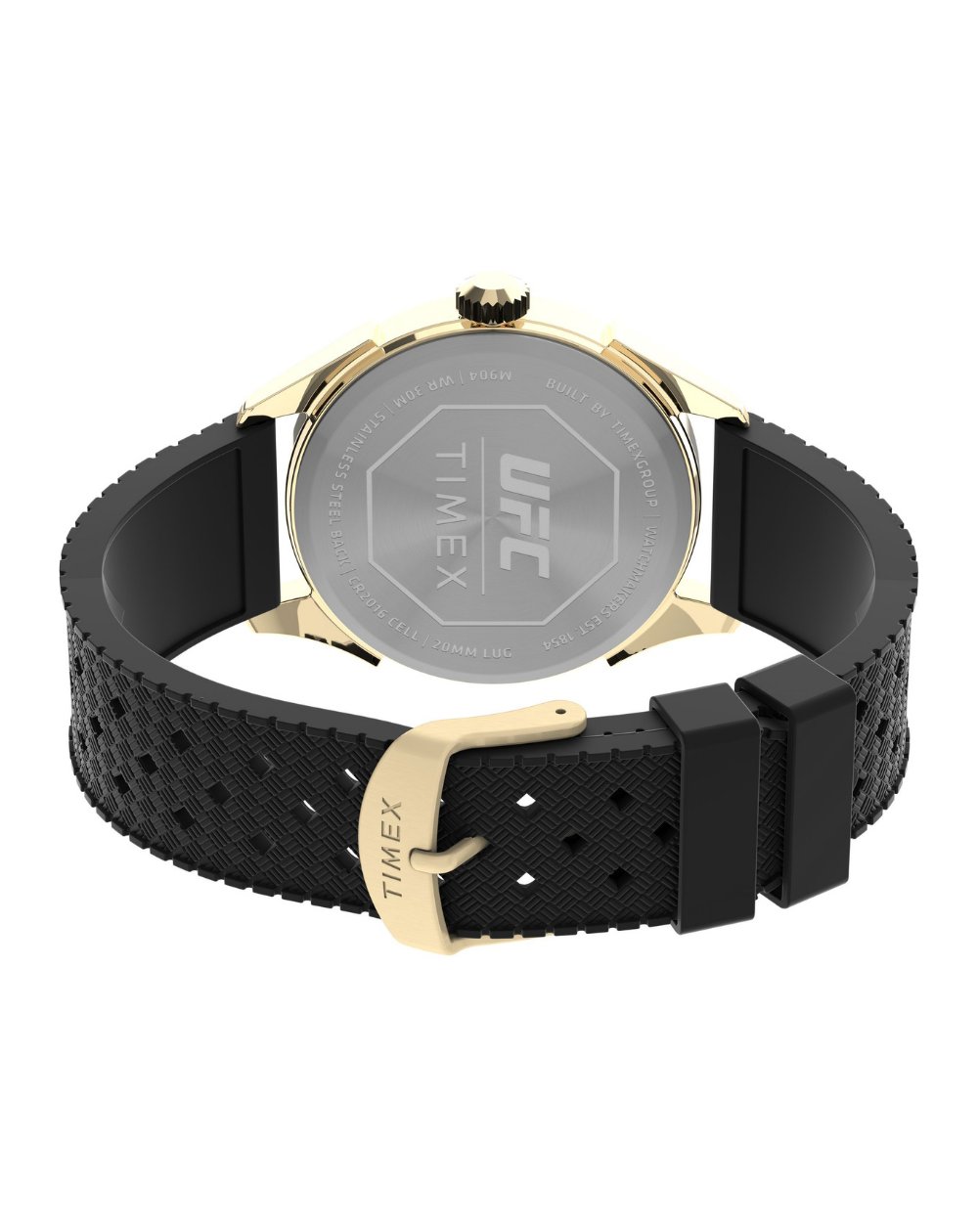Timex Ufc Athena Gold/Black Silicone Gents Watch - TW2V56000