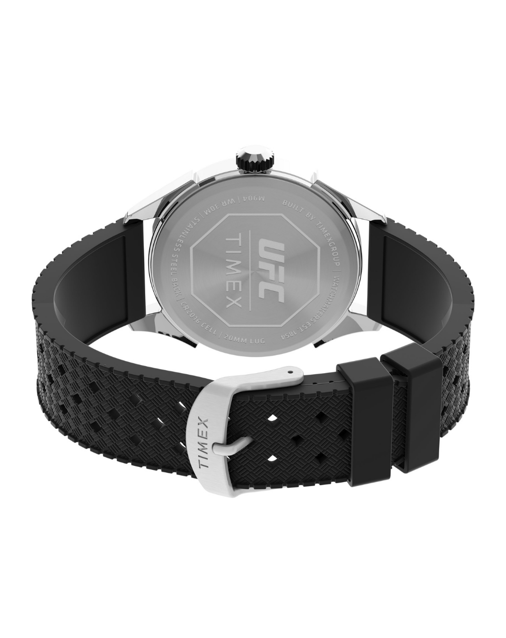 Timex Ufc Athena Silver/Black Silicone Unisex Watch - TW2V56100