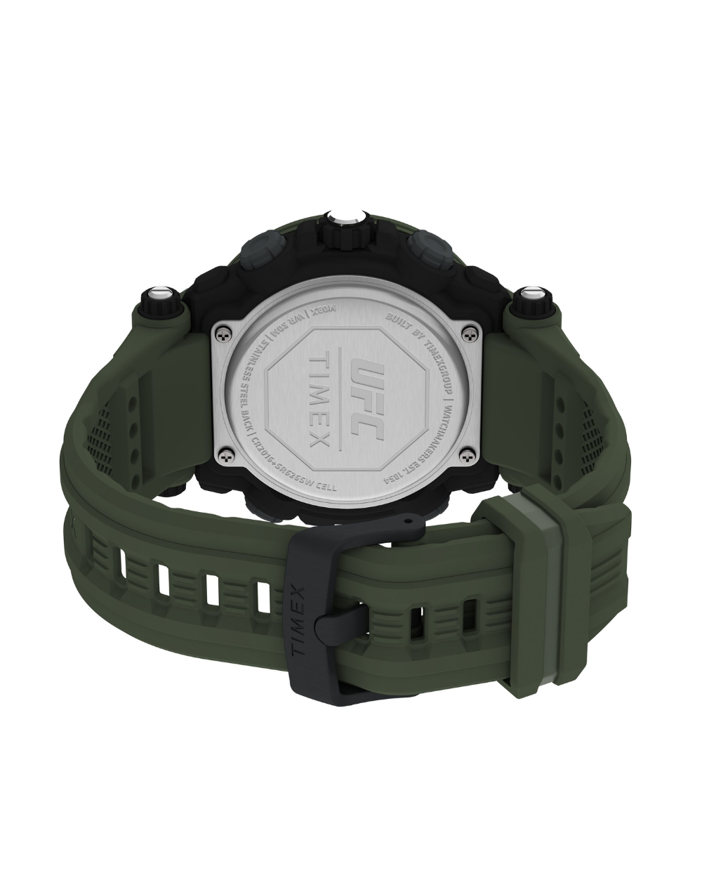 Timex Ufc Digital Impact Green/Grey Silicone Unisex Watch - TW5M52900