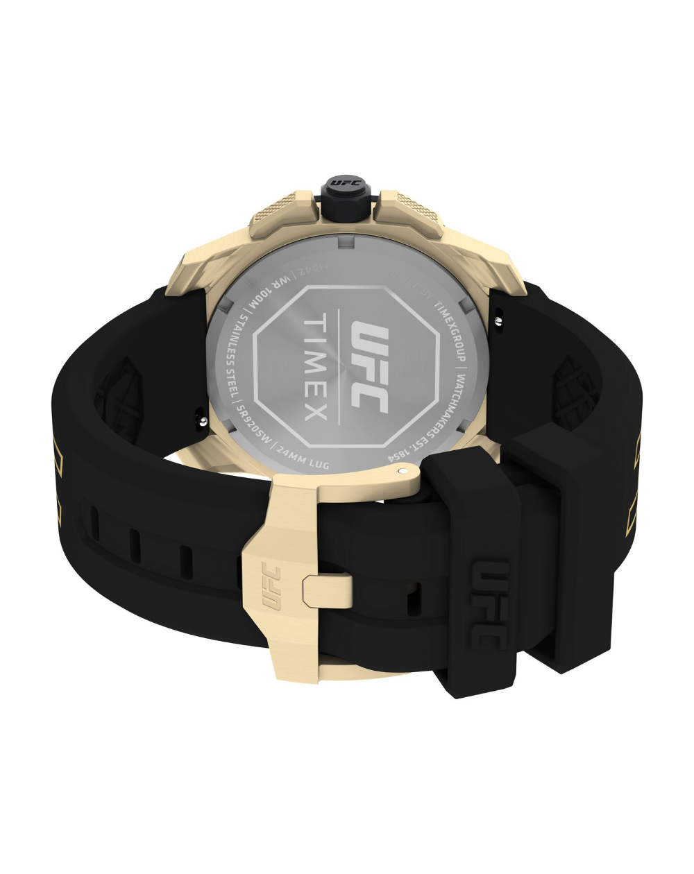 Timex Ufc Icon Chrono Gold/Black Silicone Gents Watch - TW2V58500