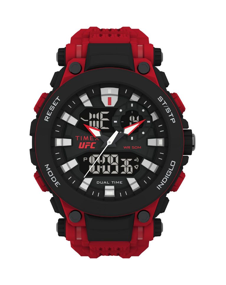 Timex Ufc Impact Black/Red Silicone Unisex Watch - TW5M53000