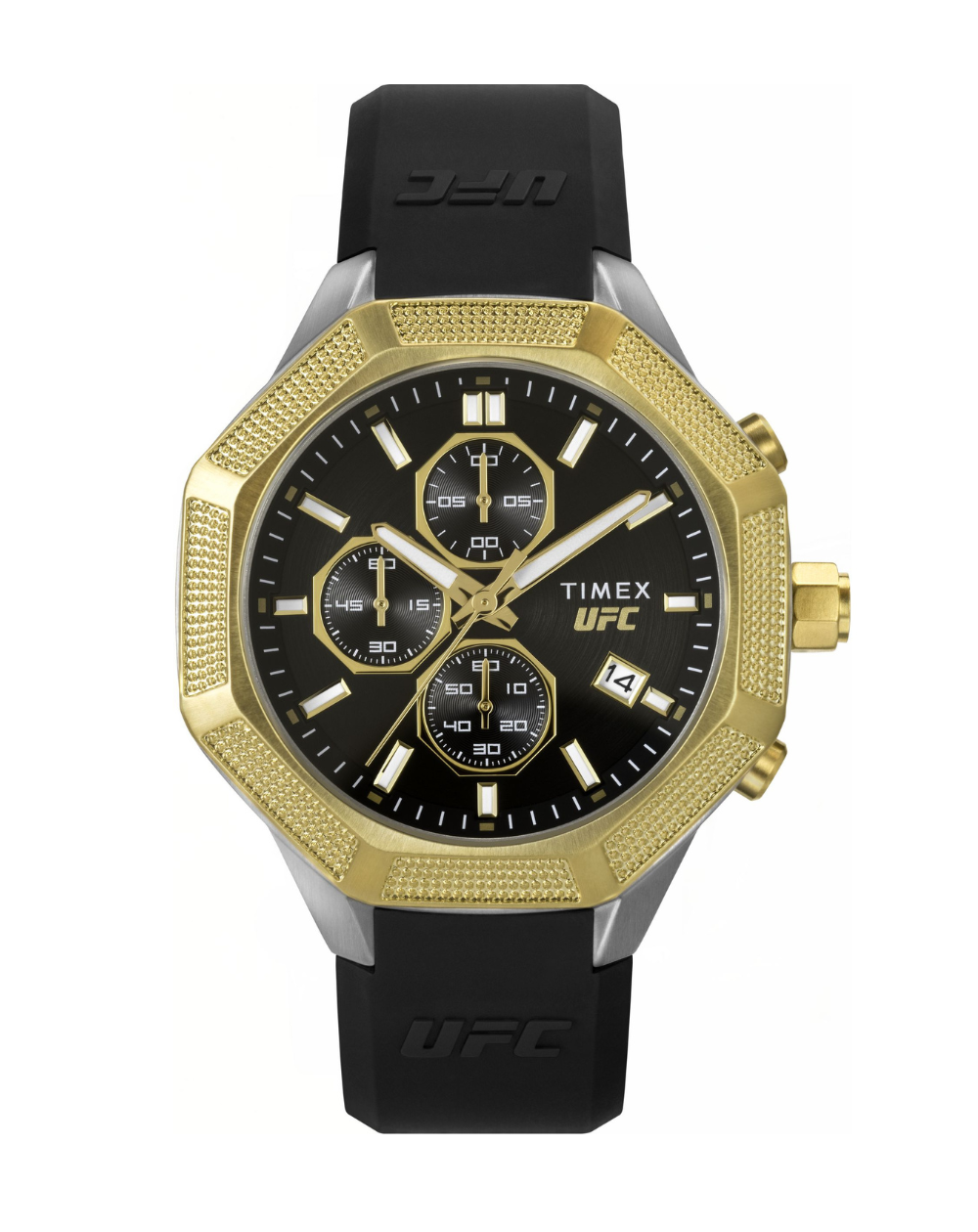 Timex Ufc King Two-Tone Black Silicone Gents Watch - TW2V87300