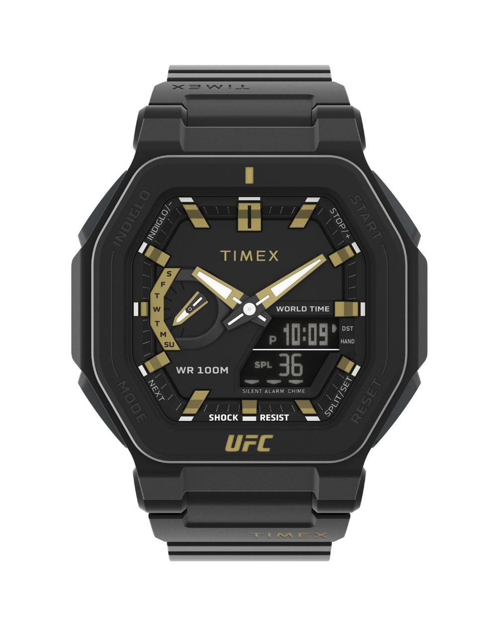 Timex Ufc Colossus Gold/Black Resin Bracelet Gents Watch - TW2V55300