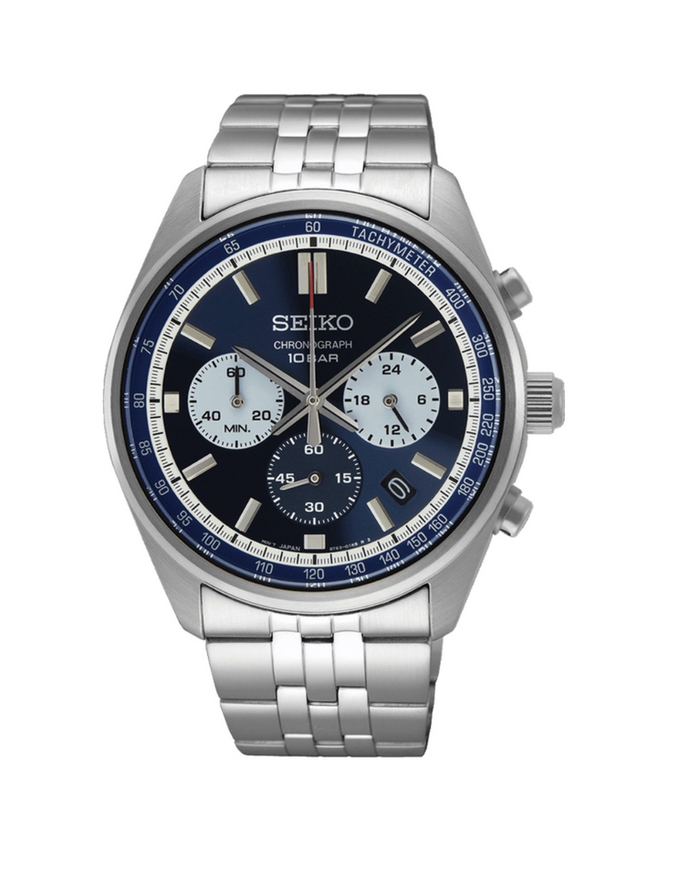 Seiko Chronograph Quartz Blue Dial Men's Watch - SSB427P1