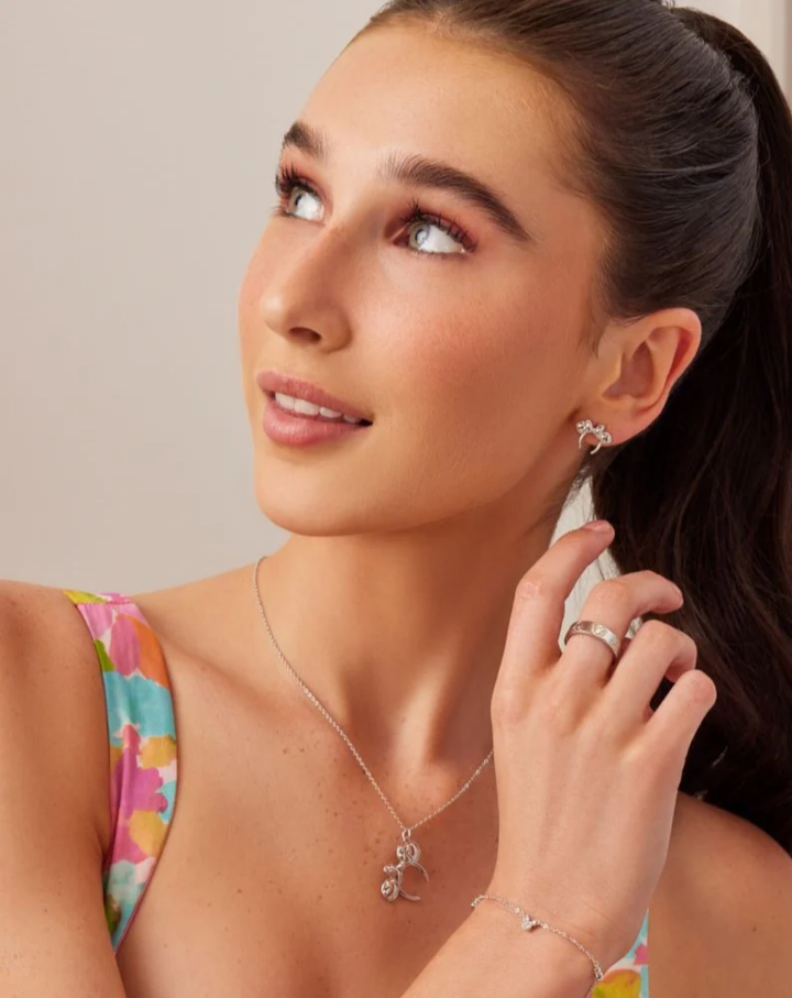 Disney "Minnie Mouse Headband" Sterling Silver Necklace – SSDN096