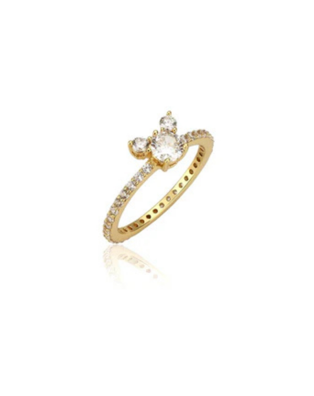 Disney "Mickey Mouse" Cubic Zirconia Gold Overlay Ring – SSDR002-7