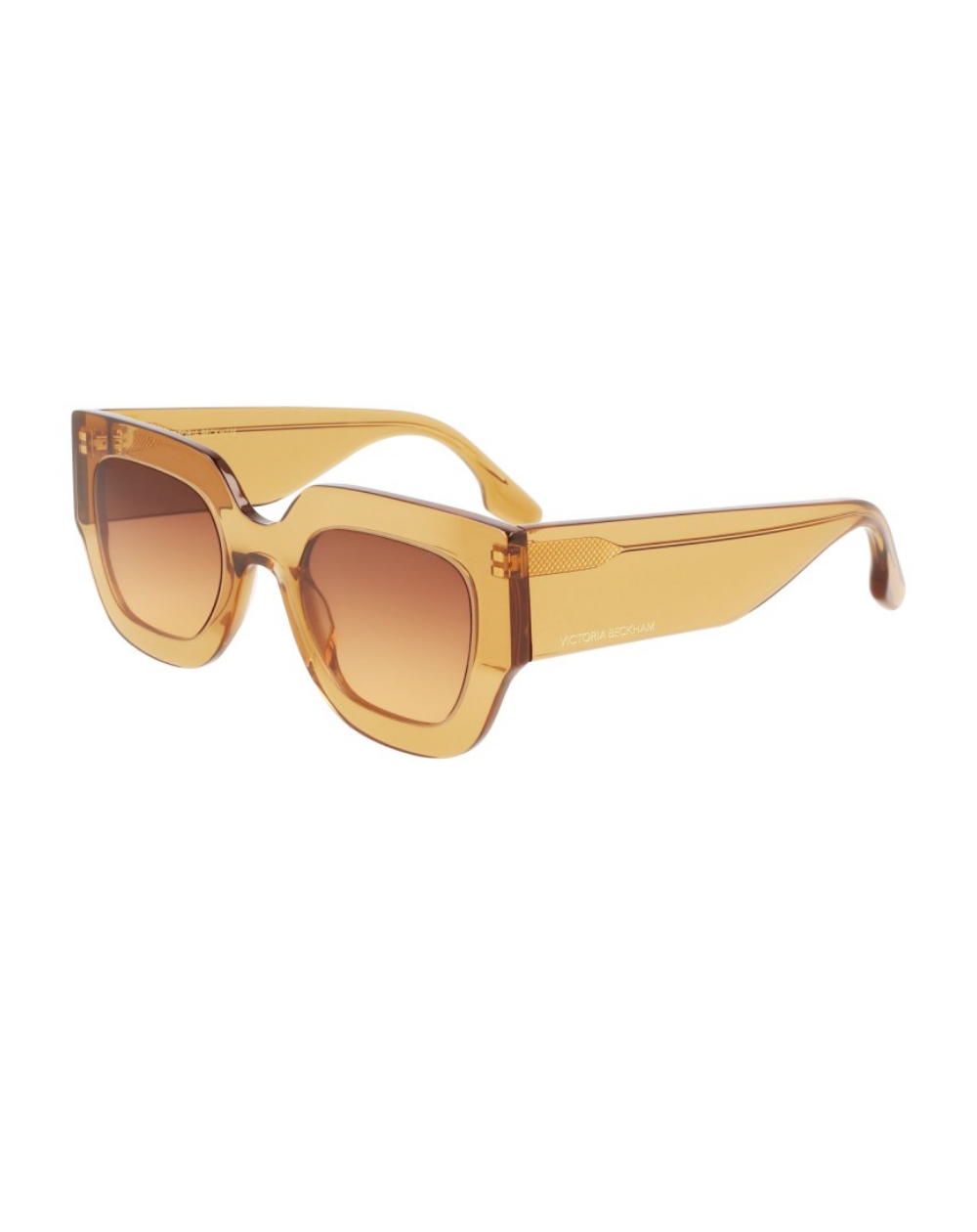 Victoria Beckham Caramel Thick Frame Ladies Sunglasses - VB606S/49/CARAMEL