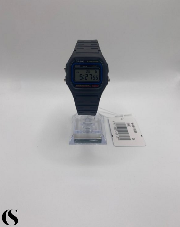 Casio 'Retro' Black Resin Quartz Watch - F-91W-1YEG