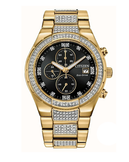 Citizen Eco Drive Chronograph Crystal Watch CA0752 58E Cosmoshop