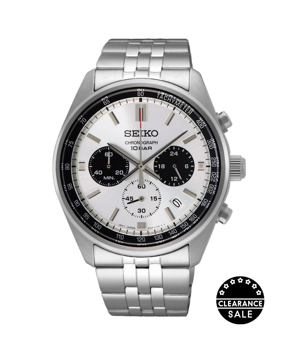 Seiko Chronograph Quartz "Panda" Dial Men's Watch - SSB425P1