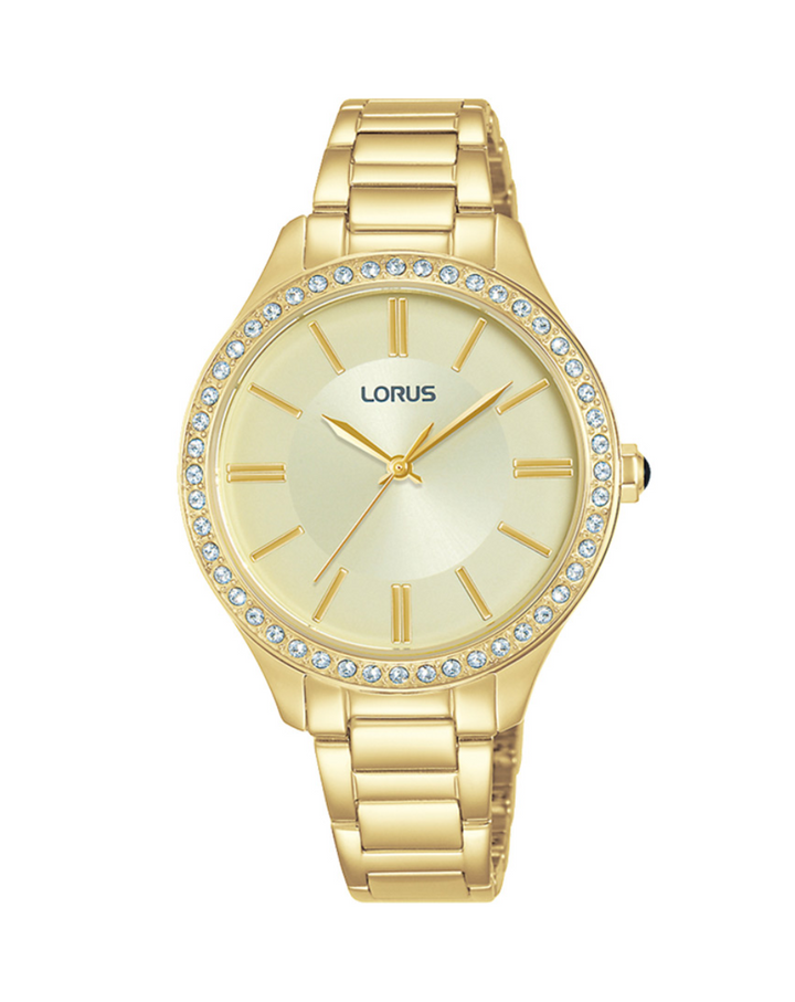 Lorus Women's Analogue Gold & Crystal Watch - RG232UX9