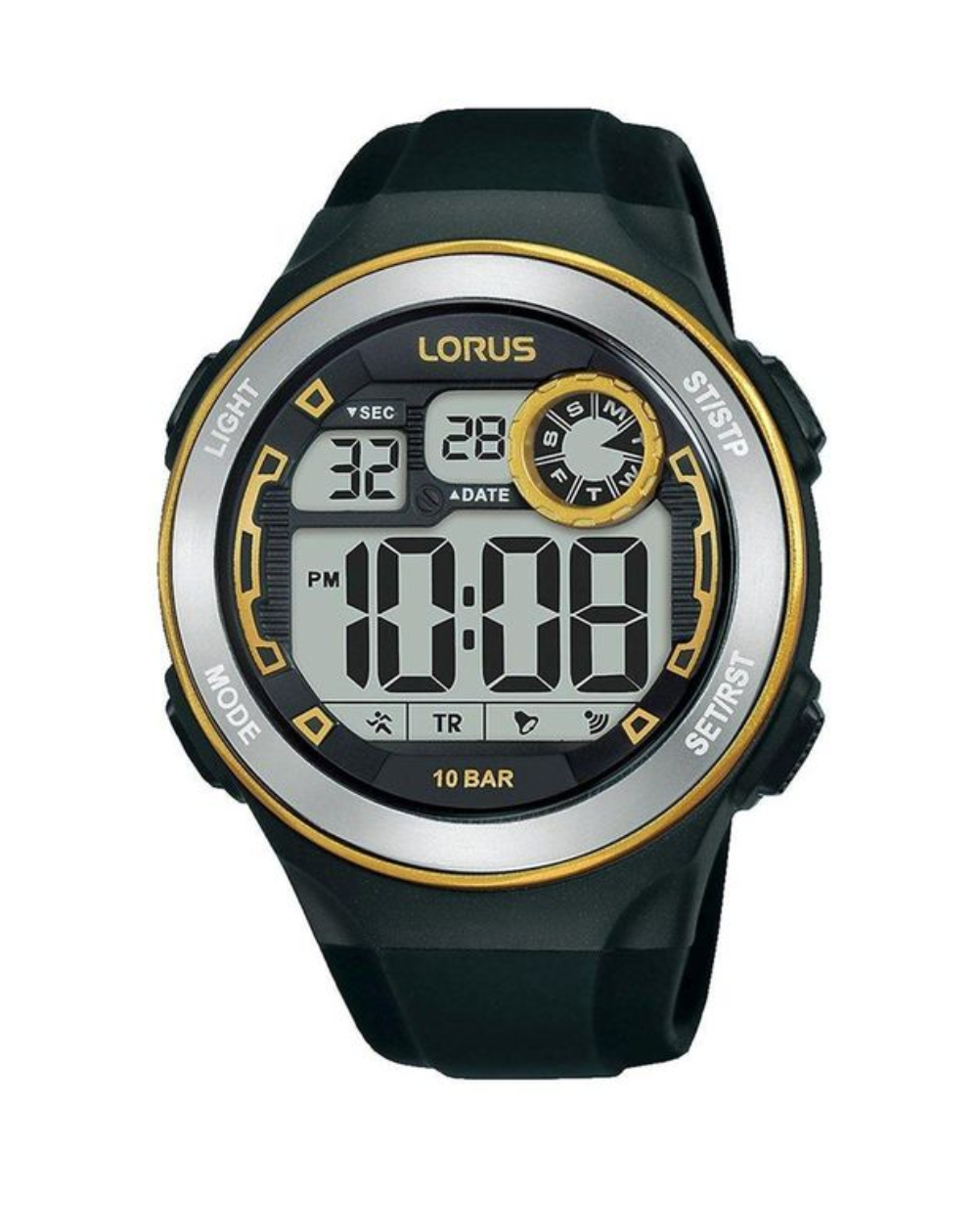 Lorus Men's Digital Watch Silicone Strap - R2379NX9