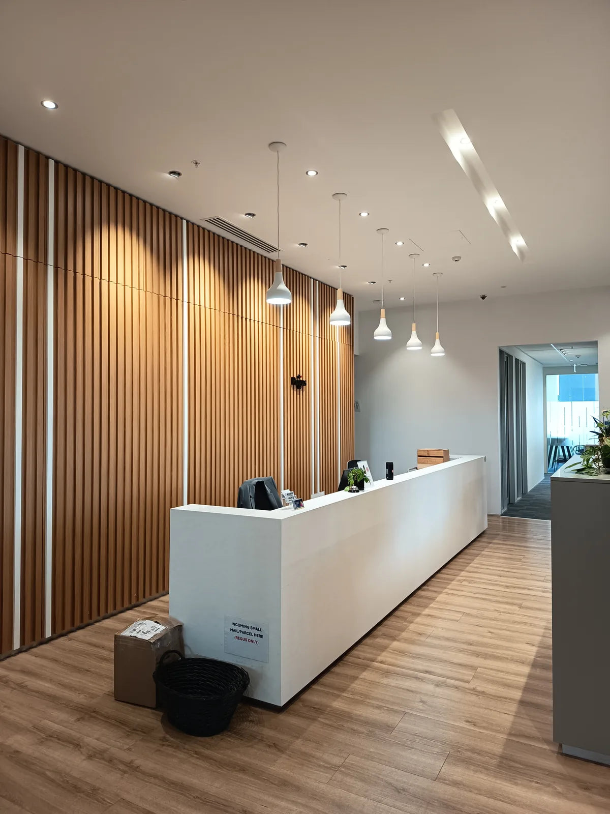 Approach to the Regus reception desk